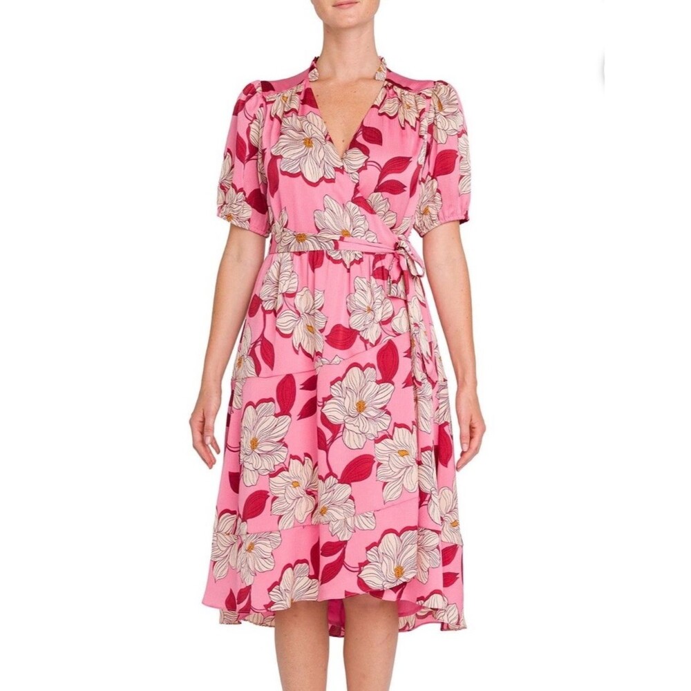 NWT Draper James Pink Floral Wrap Dress Size XL